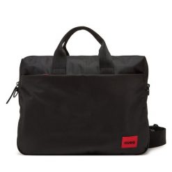 Torba na laptopa HUGO. Czarne torby na laptopa damskie Hugo, bez wzorów. Za 359.99 zł.