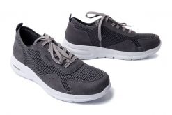 RIEKER B7305-45 grey, półbuty męskie. Szare półbuty męskie Rieker, bez wzorów, bez obcasa, bez zapięcia. Za 349.90 zł.
