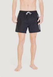 Bokserki pływackie Mężczyzna EMPORIO ARMANI CONNECTED EM000583 AF12330. Czarne bokserki męskie Emporio Armani Connected, bez wzorów, z materiału. Za 352.90 zł.