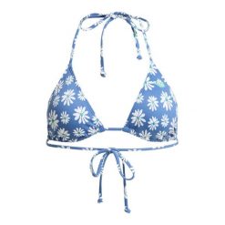 Trójkątny stanik bikini dla Kobiety PRINTED ESSENTIALS TIKI TRI Niebieski. Niebieskie stroje kąpielowe damskie Roxy, m, bez wzorów, z elastanu. Za 129.99 zł.