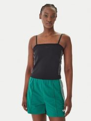 Adidas Top Pearl Tube KC7860 Czarny Slim Fit. Czarne topy damskie Adidas, l, bez wzorów, z syntetyku, bez kołnierzyka, bez ramiączek. Za 199.99 zł.