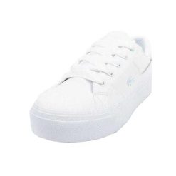 Kobiety/Panie Ziane Skórzane Buty Sportowe Na Platformie. Białe obuwie sportowe damskie Lacoste, bez wzorów, bez zapięcia. Za 613.99 zł.