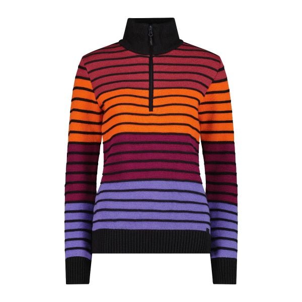 Sweter damski CMP. Brązowe swetry nierozpinane damskie CMP, s, bez wzorów, z poliamidu, bez kołnierzyka, bez ramiączek. Za 278.50 zł.