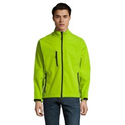 Kurtka Męska Relax Soft Shell. Zielone kurtki męskie SOL'S, m, bez wzorów, sportowe, bez kaptura. Za 217.99 zł.