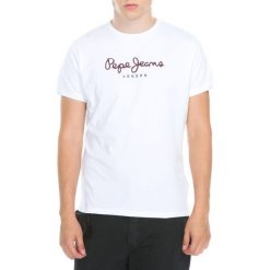 Pepe Jeans Eggo Koszulka Biały. Białe t-shirty męskie Pepe Jeans, l, bez wzorów, z bawełny, bez kołnierzyka, bez ramiączek. Za 145.95 zł.
