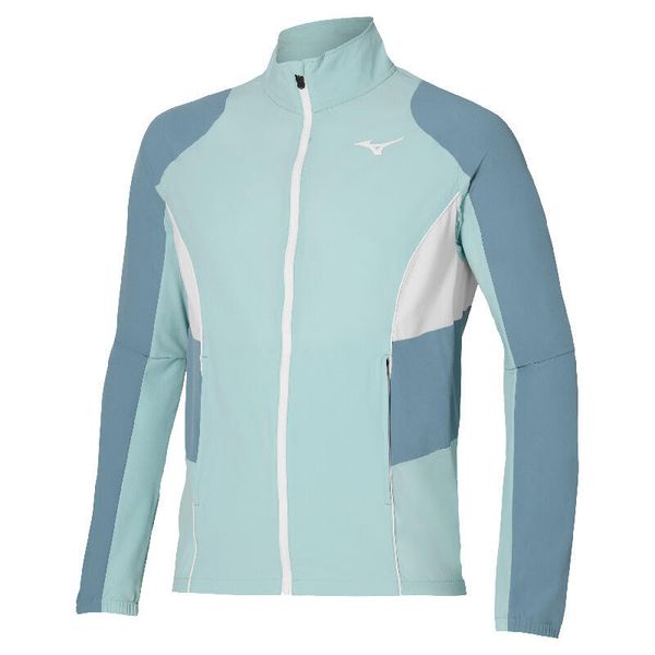 Kurtka z dresu Mizuno Shadow. Niebieskie kurtki męskie Mizuno, l, bez wzorów, z dresówki, sportowe, bez kaptura. Za 400.50 zł.