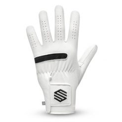 Rękawica golfowa unisex Fescue left. Białe rękawiczki damskie SIROKO, bez wzorów, ze skóry. W wyprzedaży za 63.00 zł.