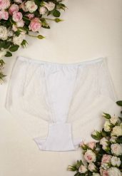 Białe Majtki z Wysokim Stanem i Koronką Junitta. Białe majtki damskie Born2be, z koronki. Za 9.99 zł.