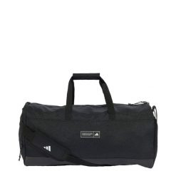 TORBA 3 STRIPES WEEKENDER DUFFEL BAG MEDIUM. Czarne torby sportowe męskie Adidas, bez wzorów, z materiału. Za 199.00 zł.