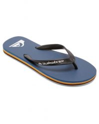 Klapki dla Mężczyzn MOLOKAI CORE Niebieski. Szare klapki męskie Quiksilver, bez wzorów, z gumy, bez zapięcia. Za 84.99 zł.