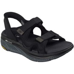 Sandały męskie Skechers Max Cushioning Premier 2.0 Sa. Czarne sandały męskie Skechers, bez wzorów, z materiału, bez zapięcia. Za 690.00 zł.
