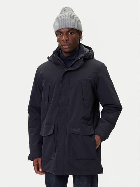Jack Wolfskin Parka Canyon Shield A65119 Granatowy Regular Fit. Niebieskie parki męskie Jack Wolfskin, l, bez wzorów, z syntetyku, bez kołnierzyka, bez kaptura. Za 909.00 zł.
