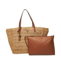 Torebka Guess. Brązowe shopperki damskie Guess, z aplikacjami, bez dodatków. Za 579.99 zł.