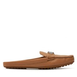Klapki LAUREN RALPH LAUREN. Brązowe klapki damskie Lauren Ralph Lauren, bez wzorów, bez obcasa, bez zapięcia. Za 449.99 zł.
