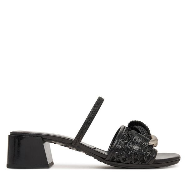 Sandały Hispanitas. Czarne sandały damskie Hispanitas, bez wzorów, bez obcasa, na słupku, bez zapięcia. Za 355.99 zł.