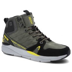 Trekkingi unisex Big Star, cholewka o podwyższonej konstrukcji z paneli tekstylnych i skór ekologicznych system sznurowania z przelotkami i haczykami. Zielone botki męskie BIG STAR, bez wzorów, z materiału, klasyczne, bez obcasa, bez zapięcia. Za 180.00 zł.