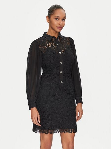 Morgan Sukienka codzienna 251-RISLO Czarny Regular Fit. Czarne sukienki damskie Morgan, na co dzień, bez wzorów, z syntetyku, bez kołnierzyka, bez ramiączek, proste. Za 339.99 zł.