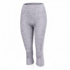 Legginsy merino dla kobiet MALKA. Brązowe legginsy damskie LASTING, bez wzorów, z materiału. Za 409.00 zł.