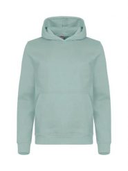 Clique Miami Hoody Junior - bluza z kapturem z mieszanki bawełny – Sage Green. Zielone bluzy damskie CLIQUE, bez wzorów, z bawełny, bez ramiączek, z kapturem. Za 153.95 zł.