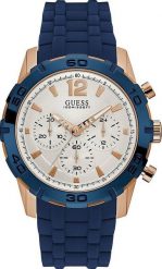 Zegarek Guess Zegarek męski Guess W0864G5 niebieski. Niebieskie zegarki męskie Guess, z aplikacjami. Za 729.00 zł.