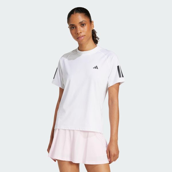 Koszulka Club 3-Stripes Tennis CLIMACOOL. Białe bluzki damskie Adidas, xl, bez wzorów, sportowe, bez kołnierzyka, bez ramiączek. Za 179.00 zł.