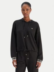 Liu Jo Sport Bluza TF5285 J4747 Czarny Regular Fit. Czarne bluzy damskie Liu Jo Sport, xs, bez wzorów, z syntetyku, sportowe, bez ramiączek, bez kaptura. Za 549.99 zł.