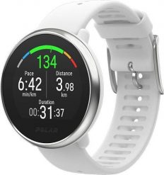 Zegarek sportowy Polar Ignite M/L Biały (90071067). Białe zegarki sportowe Polar, bez wzorów, z polaru. Za 985.89 zł.