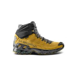 Skórzane buty trekkingowe La Sportiva Ultra Raptor II GTX Mid. Żółte trekkingi męskie La Sportiva, z gore-texu, bez zapięcia. Za 958.50 zł.