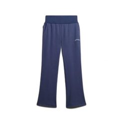 Damskie spodnie dresowe Superdry Essential Logo Lr Flare. Niebieskie spodnie dresowe damskie Superdry, bez wzorów, z dresówki, sportowe, długie. Za 309.60 zł.