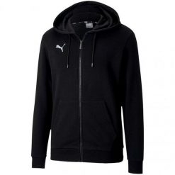 Męska Bluza Z Kapturem Team Goal 23 Z Pełnym Zamkiem Błyskawicznym. Czarne bluzy męskie Puma, m, bez wzorów, bez ramiączek, z kapturem. Za 276.99 zł.