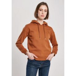 Bluza damska z kapturem Urban Classics-grandes tailles. Brązowe bluzy damskie Urban Classics, s, bez wzorów, z dresówki, klasyczne, bez ramiączek, z kapturem. Za 147.30 zł.
