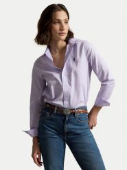 Polo Ralph Lauren Koszula 211A92177013 Fioletowy jasny Regular Fit. Fioletowe koszule damskie Polo Ralph Lauren, xs, bez wzorów, z bawełny, bez kołnierzyka, bez ramiączek. Za 729.99 zł.