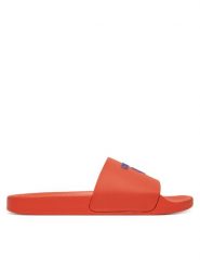 Guess Klapki F5GZ05 BB00F Pomarańczowy. Brązowe klapki męskie Guess, z aplikacjami, z tworzywa sztucznego, bez zapięcia. Za 99.99 zł.