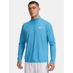 Koszulka męska z długim rękawem UA Tech Textured 1/2 Zip 1382797-453 2XL. Niebieskie bluzy męskie Under Armour, l, bez wzorów, sportowe, bez ramiączek, bez kaptura. Za 134.99 zł.