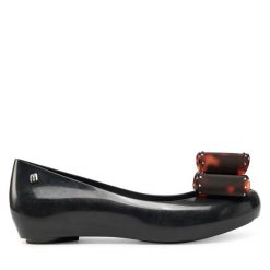Baleriny Melissa. Czarne balerinki damskie Melissa, bez wzorów, bez obcasa, bez zapięcia. Za 189.99 zł.