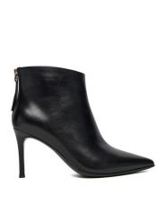 Eva Minge Botki EO-DEN-GLC6303-4-361 Czarny. Czarne botki damskie Eva Minge, bez wzorów, ze skóry, bez obcasa, na szpilce, bez zapięcia. Za 479.99 zł.