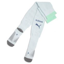 Męskie skarpety piłkarskie w paski reprezentacji Szwajcarii 2026 PUMA. Niebieskie skarpety męskie Puma, bez wzorów. Za 99.00 zł.