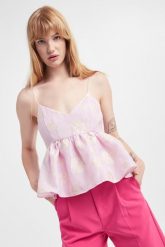 Top damski żakardowy CUSTOMMADE. Topy damskie Custommade, m, bez wzorów, z żakardem, bez kołnierzyka, bez ramiączek. W wyprzedaży za 494.45 zł.