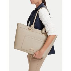 Torebka Beverly Hills Polo Club. Brązowe shopperki damskie Beverly Hills Polo Club, bez wzorów, bez dodatków. Za 299.99 zł.