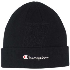 Czapka Champion Beanie Cap czarna. Czarne czapki damskie Champion, bez wzorów, sportowe. Za 70.04 zł.