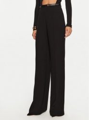 Elisabetta Franchi Spodnie materiałowe PA-061-47E2-V300 Czarny Regular Fit. Czarne spodnie materiałowe damskie Elisabetta Franchi, bez wzorów, z materiału. Za 1,009.00 zł.