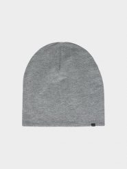 4F Czapka beanie uniseks - szara Uniwersalny. Szare czapki męskie 4F, na wiosnę, bez wzorów, z bawełny. Za 39.99 zł.