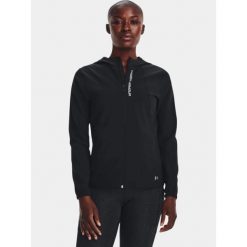 Kurtka Do Biegania Damska Under Armour UA OutRun the Storm. Czarne kurtki sportowe damskie Under Armour, xl, bez wzorów, bez ramiączek, bez kaptura, do biegania. Za 459.00 zł.