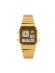 Casio Zegarek A130WEG-9AEF Złoty. Żółte, cyfrowe zegarki męskie Casio, bez wzorów, złote. Za 299.99 zł.