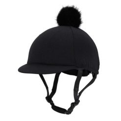 Czapka na kask jeździecki QHP Glitter. Czarne czapki damskie QHP, bez wzorów, z elastanu. Za 133.00 zł.