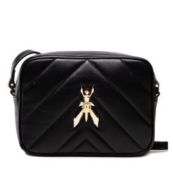 Torebka Patrizia Pepe. Czarne listonoszki damskie Patrizia Pepe, bez wzorów, bez dodatków. Za 749.99 zł.