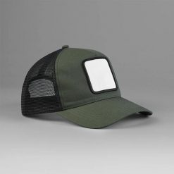 Czapka trucker 5 panelowa z kwadratową naszywką Beechfield. Niebieskie czapki damskie BEECHFIELD, z aplikacjami. Za 76.50 zł.