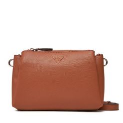 Torebka Guess. Brązowe listonoszki damskie Guess, z aplikacjami, bez dodatków. Za 329.99 zł.