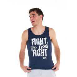 Męski podkoszulek sportowy Fluo. Niebieskie koszulki sportowe męskie LEONE 1947 APPAREL, m, bez wzorów, bez ramiączek, na fitness i siłownię. Za 54.73 zł.