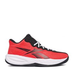 Buty do koszykówki Reebok. Czerwone buty sportowe męskie Reebok, bez wzorów, bez zapięcia, do koszykówki. Za 289.99 zł.